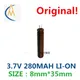 Batterie li-ion rechargeable cylindrique capacité 80350 3.7 V 280 mah