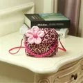 Mini sac à bandoulière en coton pour filles mignon à fleurs fourre-tout à perles à la mode