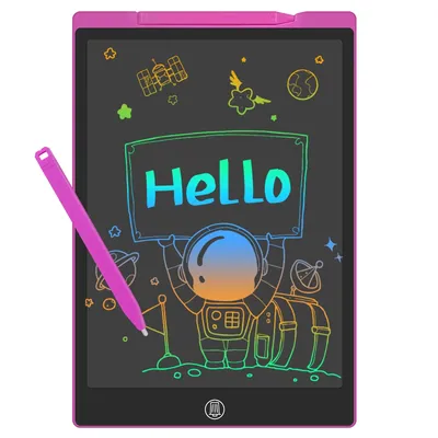 Tablette d'écriture LCD pour enfants tableau de dessin coloré 12 pouces jouets d'apprentissage