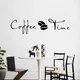 Autocollant Mural avec Lettres de Coffee Time 73 Art Sticker Mural Auto-Adhésif pour Cuisine