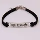 2Pcs Matching Set His Queen Her King Alloy Couple Bracelet Jewelry Gift 2Pcs/Set Couple Women Men