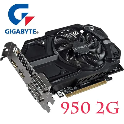 GIGABYTE-Carte vidéo nVIDIA VGA Geforce GTX950 HDMI 1050TI 950 Ti 750-2 Go d'occasion modèle GTX