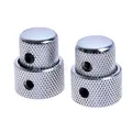 2 boutons de commande à double vis en métal chromé bouton de contrôle pour double Pot nouveau