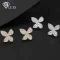 Boucles d'oreilles papillon avec zircon CZ pour femmes clous d'oreille bijoux d'oreille mode