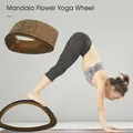 Roue de Yoga professionnelle en bois TPE avec Lotus bouddha pour l'entraînement du dos la