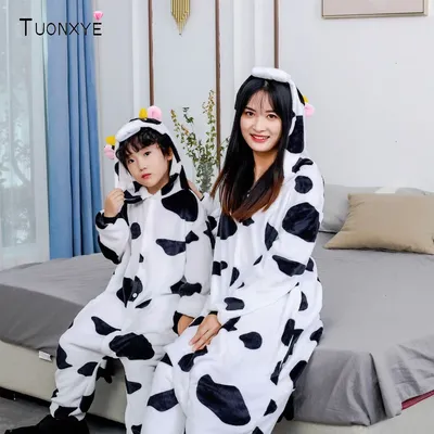 TUONXYE – pyjama d'hiver Style vache pour homme et fille combinaison de fête Cosplay Animal