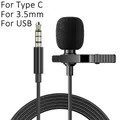 Microphone à pince omnidirectionnel en métal USB micro Lavalier aught mini audio de type C micro