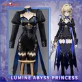 Uwowo-Genshin Impact Cosplay Costume Abyss Lumine Princesse Fanart Costumes d'Halloween Voyageur