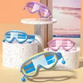 Lunettes de natation étanches pour enfants lunettes anti-buée pour adolescents lunettes à grand