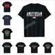 T-shirt rétro vintage pour hommes et femmes T-shirt en coton T-shirt Hip Hop Pays-Bas Vélo