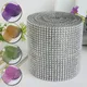 Rouleau de ruban strass en cristal coloré 24 rangées 1 rouleau pour anniversaire mariage