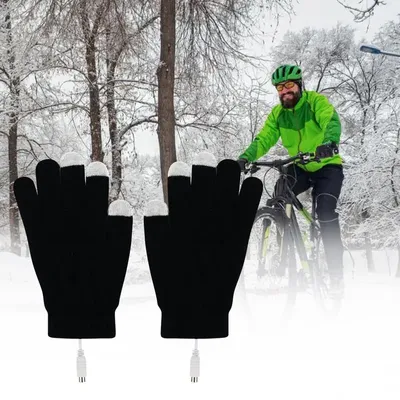 Gants chauffants thermiques USB pour l'hiver équipement chauffant électrique pour la pêche le ski