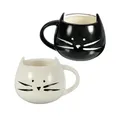 Tasse à café et lait en céramique pour Couples tasse de 420ml motif chat noir et blanc pour