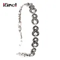 Kinel-Bracelets en cristal gris rétro pour femme magnifique bijoux en argent document