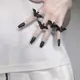 Bague d'halloween en forme de chauve-souris noire anneau gothique ajustable bijoux unisexe