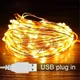 Guirlande lumineuse étanche à 50 ou 100LED 8 Modes d'éclairage lumière féerique USB fil de