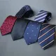 RBOCOTT – cravate rayée pour hommes 7cm motif floral rouge pour mariage vêtement formel bleu