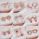 Boucles d'oreilles fleur rose coquillage pour petite fille boucles d'oreilles exquises mode