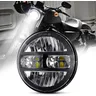 Phare LED Sportster noir/Chrome 5.75 pouces pour Harley Sportster 883 1200 Street 500 750 Softail