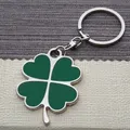 Porte-clés trèfle à quatre feuilles pour filles créatif couleur verte pendentif accessoires