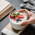 Bouteille en verre de 250ml pour yaourt Pudding thé lait Dessert bouteille d'eau résistante aux