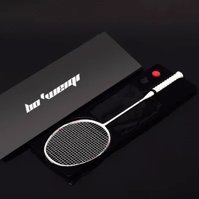 Raquette de badminton professionnelle ultralégère en carbone entraînement de padel équipe