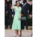 Princesse Kate-Robe plissée à manches courtes pour femmes robe de soirée décontractée mode