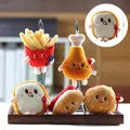 Porte-clés en peluche de simulation alimentaire hamburger hot-dog frites beurre doux pendentif