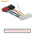 FEELDO – adaptateur de faisceau de câbles ISO pour voiture pour Renault Logan Sandero Duster Captur