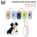 Porte-sacs à crottes de chien portable coloré avec mousqueton distributeur de sacs à déchets pour