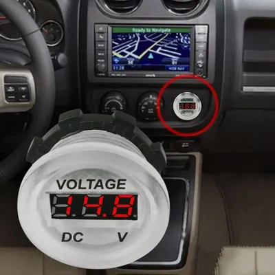 Voltmètre à affichage numérique transparent compteur de tension de panneau stable pour voiture