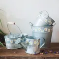 Pot de fleur en fer forgé gaufré pour salon rétro 18 vases européens rangement E27 bureau