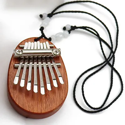 Mini clé de kalimba en bois pouce de piano doigt musical doigts courts cristal large Mbira