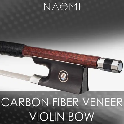 Naomi-Archet de violon luxueux 4/4 anciers en fibre de carbone placage Pernambuco excavatrice Ony
