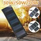 Panneau Solaire Pliable USB 5V 80W 70W 50W 30W Cellule Solaire Étanche Portable Alimentation