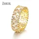 ZAKOL – bagues de mariage de couleur or pour femmes bijoux de fête en forme de T bague de luxe