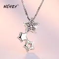 NEHZY – collier en argent plaqué pendentif à la mode étoile à cinq points zircone cubique