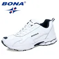 BONA-Chaussures de course en cuir pour hommes baskets de jogging d'athlétisme d'entraînement non