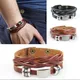Bracelet multicouche en similicuir vintage pour hommes et femmes bracelet jonc bijoux