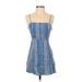 Forever 21 Casual Dress: Blue Stripes Dresses - Women's Size Small