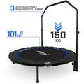 Fitness Trampolin - ø 101 cm, höhenverstellbarer Haltegriff, bis 150 kg, klappbar - Mini-Trampolin,