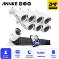 Annke - Sistema di telecamere di sicurezza cablate 8CH 5MP 6 in 1 dvr Rilevamento del movimento