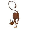 Metal Holder Stand Silhouette Cutting Mat 24x24 Metal Cat Fence Topper Decor Metal Cat Silhouette Metal Fence Art Decor Cat Garden Statues Cat Decorative Garden Stakes For Yard Yard House Address Sign