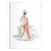 Stupell Industries Morning Coffee Glam Woman Robe Graphic Art Unframed Art Print Wall Art Design by Ziwei Li