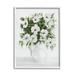 Stupell Industries Blooming White Flowers Still Life Vase Painting White Framed Art Print Wall Art Design by Cindy Jacobs