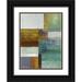 Green-Aldridge W. 12x14 Black Ornate Wood Framed with Double Matting Museum Art Print Titled - Cosmopolitan Abstract I
