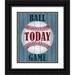 Kimberly Allen 26x32 Black Ornate Wood Framed with Double Matting Museum Art Print Titled - Ball Game