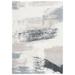 SAFAVIEH Fontana Shag Darrell Abstract Plush Area Rug Ivory/Grey 8 x 10