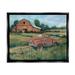 Stupell Industries Red Pickup Truck Rural Barn Farmland Painting Jet Black Floating Framed Canvas Print Wall Art Design by Tim OToole