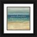 Coulter Cynthia 26x26 Black Ornate Wood Framed with Double Matting Museum Art Print Titled - Navy Blue Horizons Scripture I